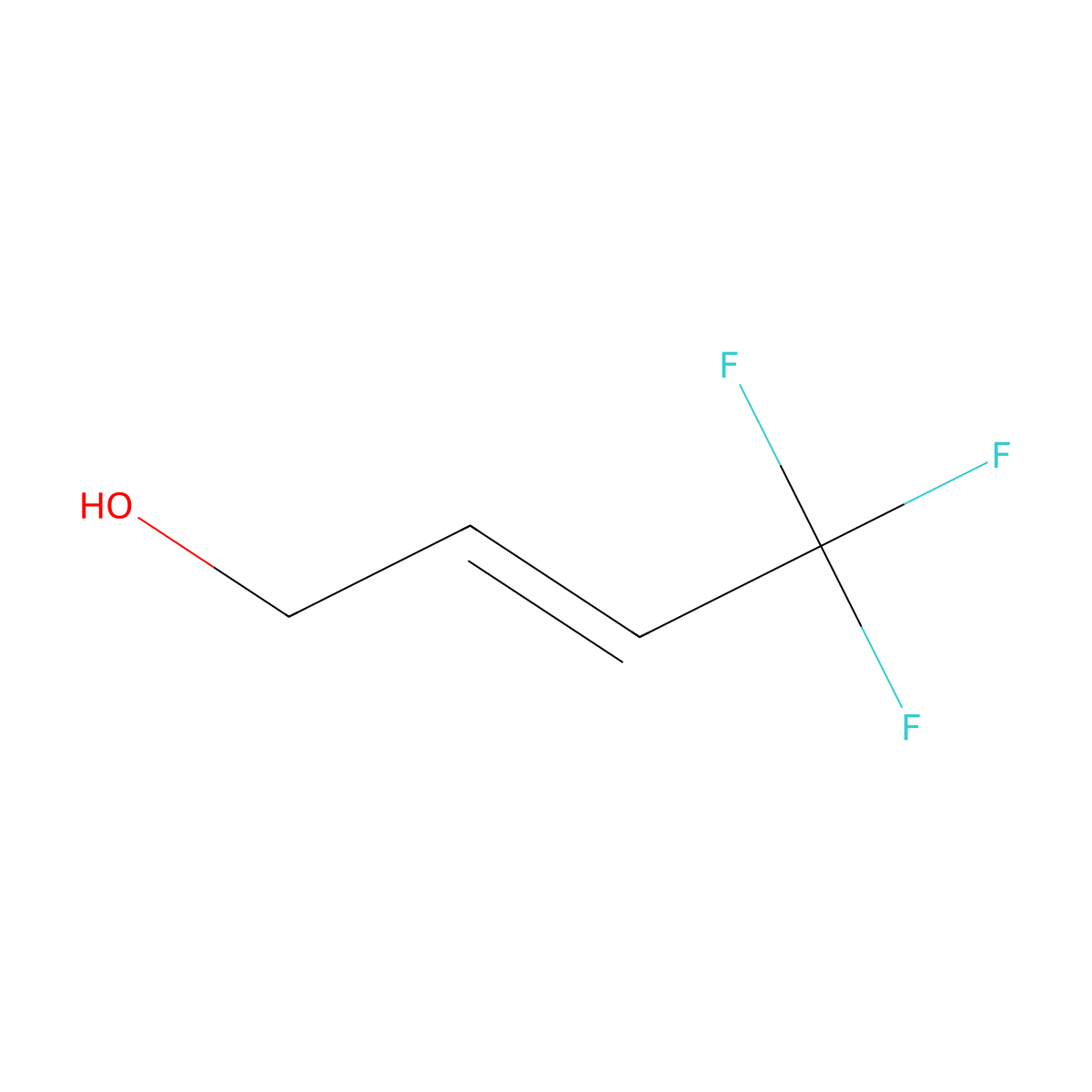 4,4,4-Trifluoro-2-buten-1-ol molecular structure, CAS 674-53-3