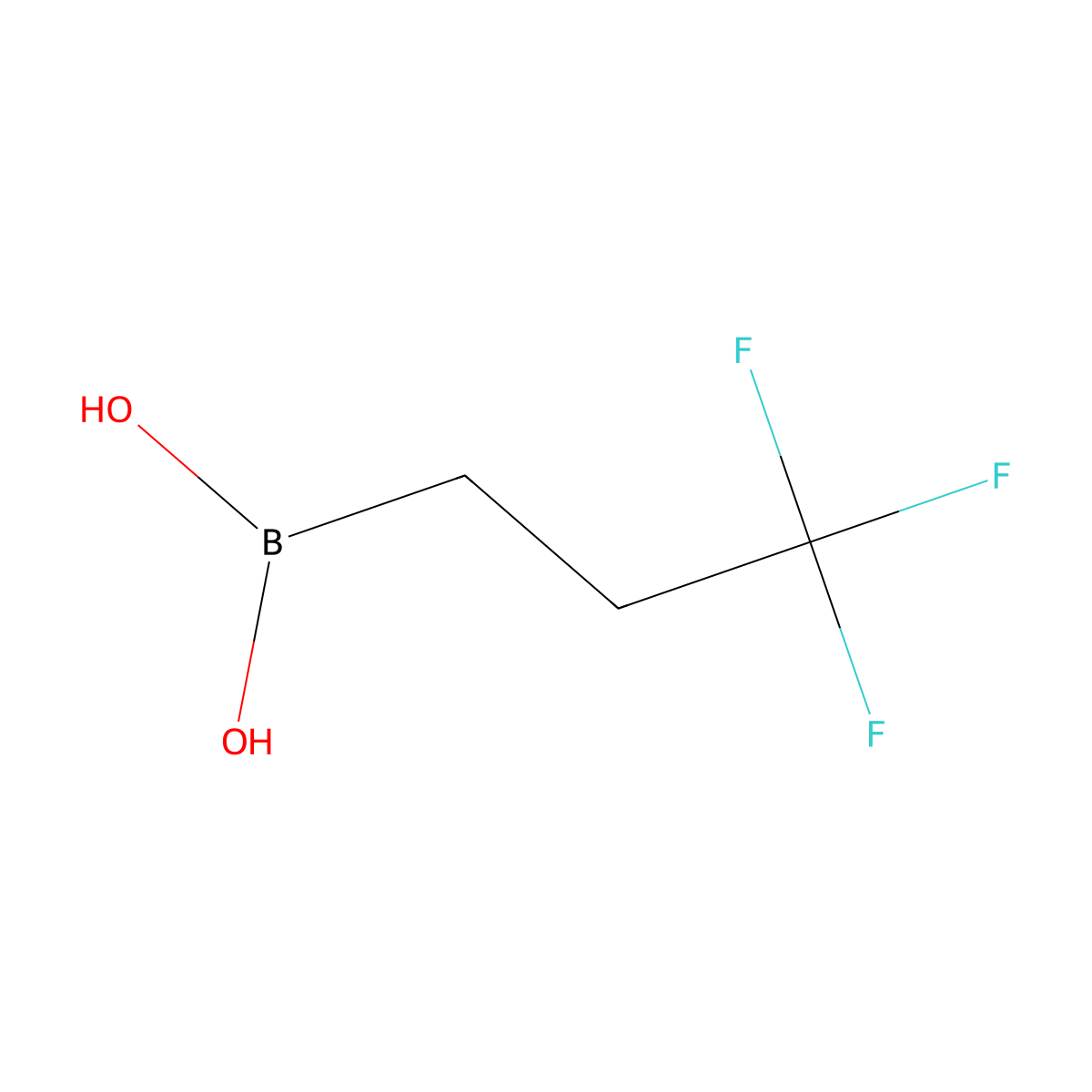 Boronic acid, (3,3,3-trifluoropropyl)- molecular structure, CAS 674-55-5