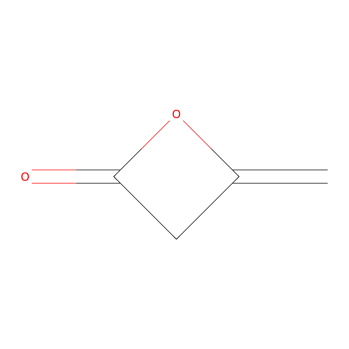 Diketene molecular structure, CAS 674-82-8