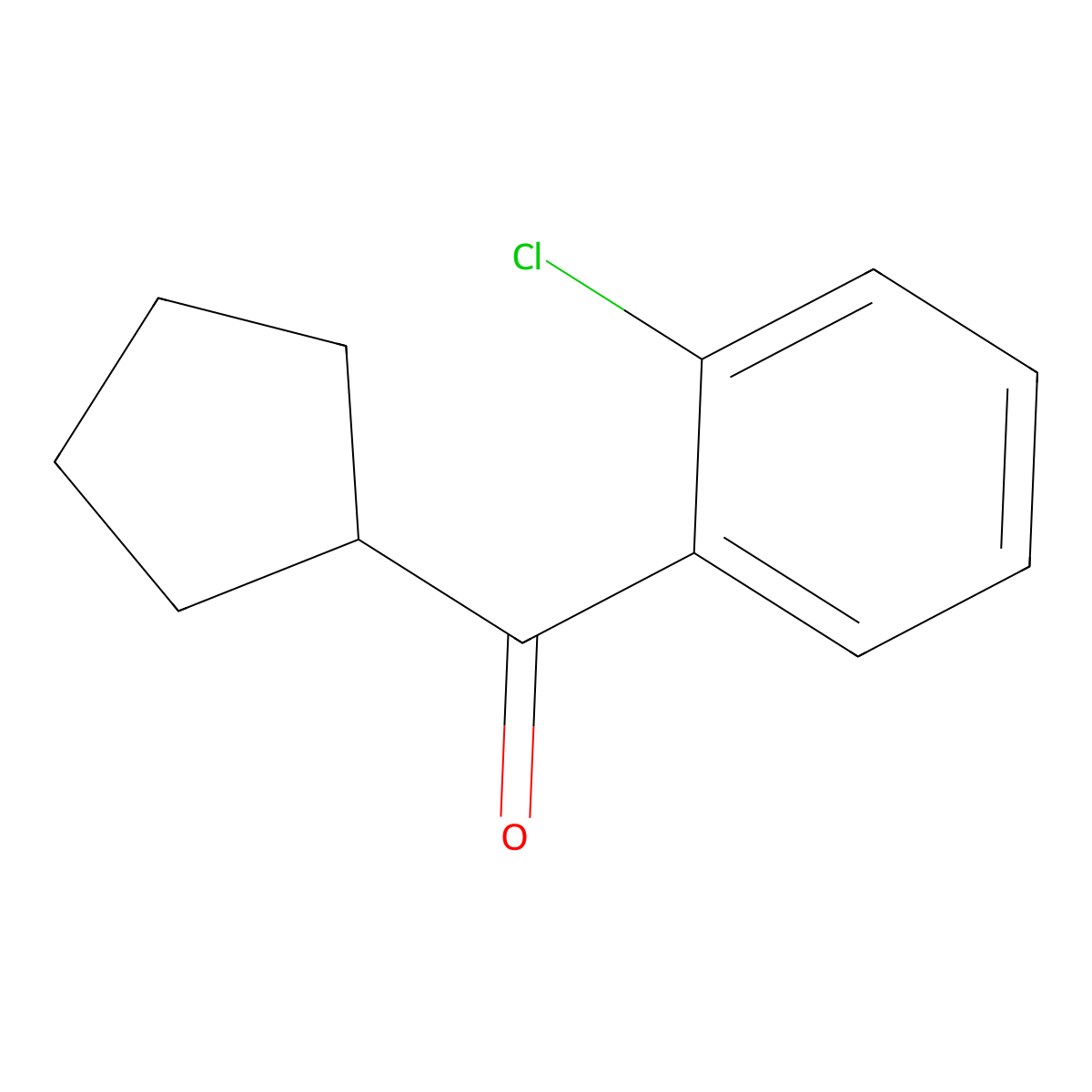 2-Chlorophenyl cyclopentyl ketone molecular structure, CAS 6740-85-8