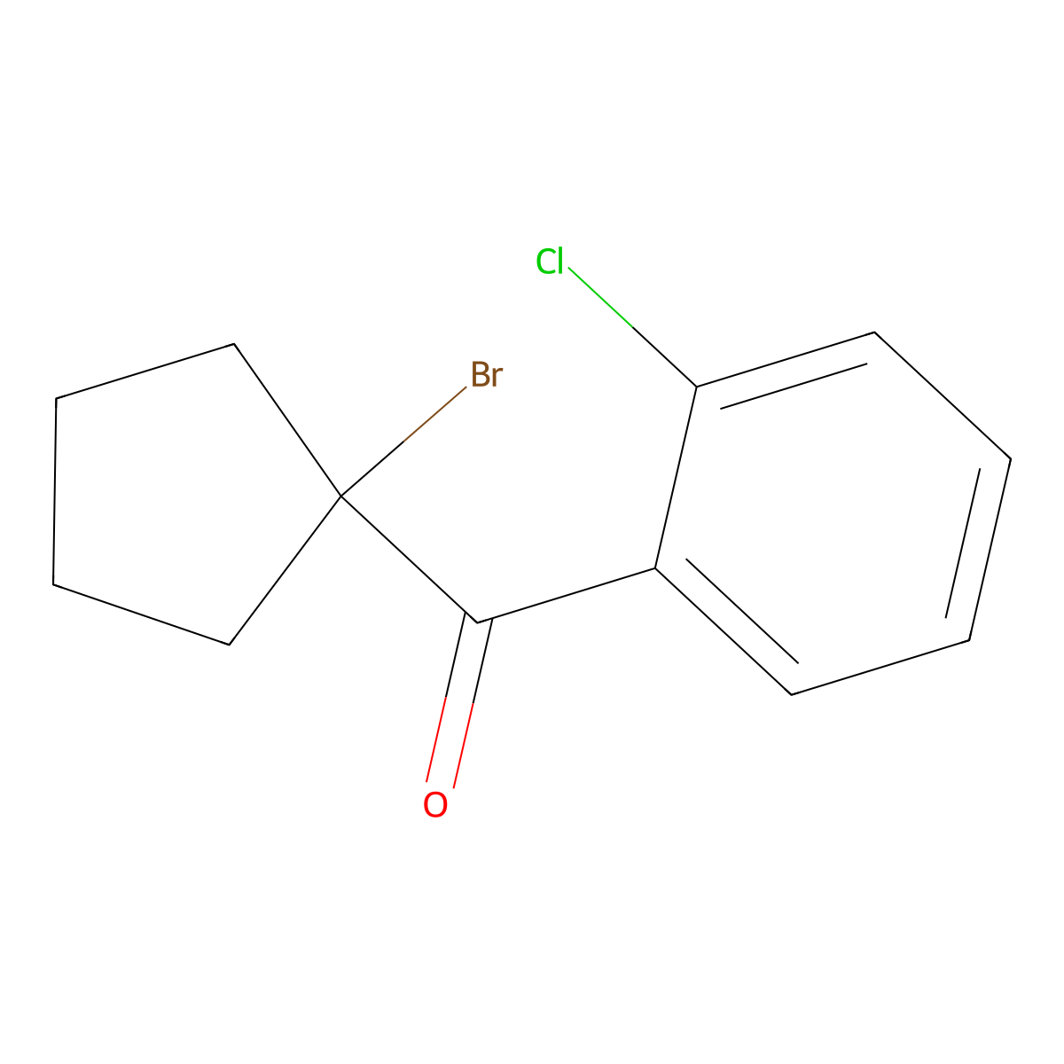 1-Bromocyclopentyl-o-chlorophenyl ketone molecular structure, CAS 6740-86-9