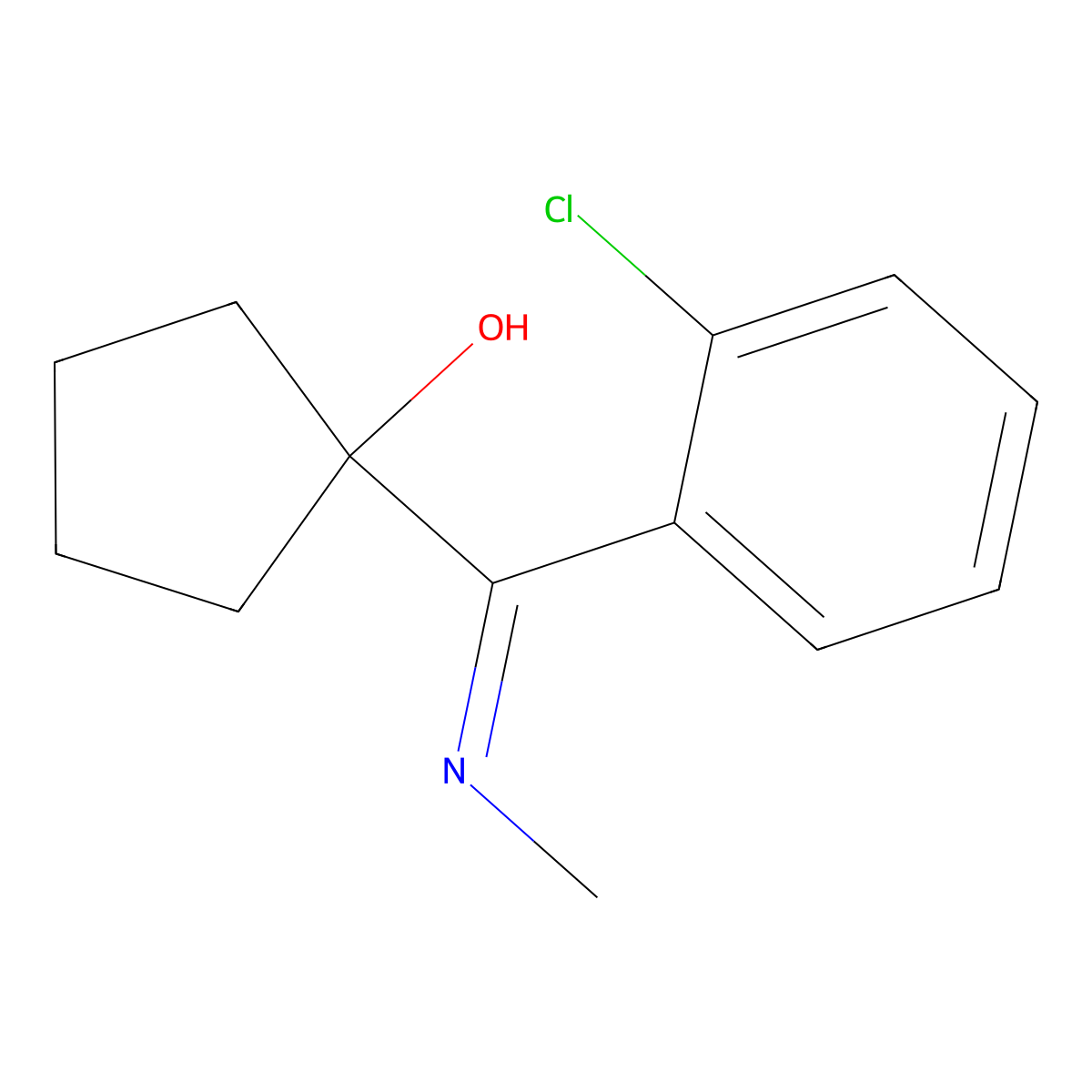 1-(2-Chloro-N-methylbenzimidoyl)cyclopentanol molecular structure, CAS 6740-87-0
