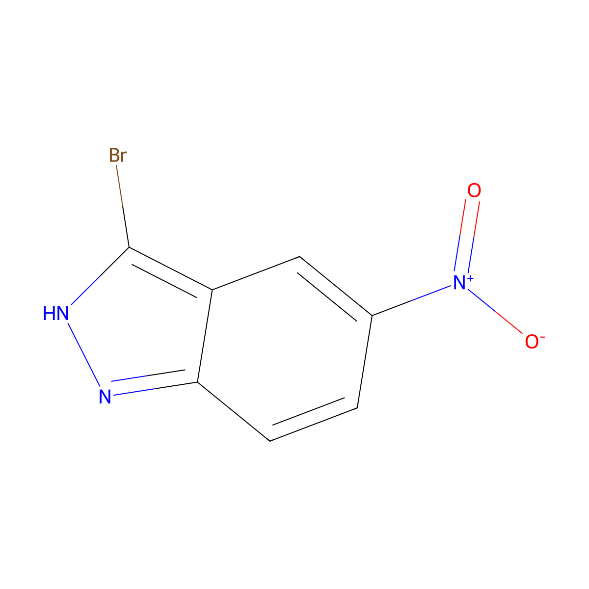 3-bromo-5-nitro-1H-indazole molecular structure, CAS 67400-25-3