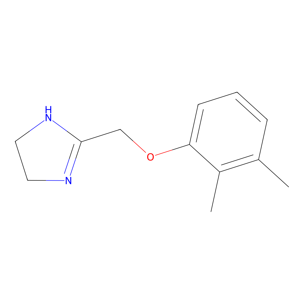 2-[(2,3-dimethylphenoxy)methyl]-4,5-dihydro-1H-imidazole molecular structure, CAS 67400-54-8