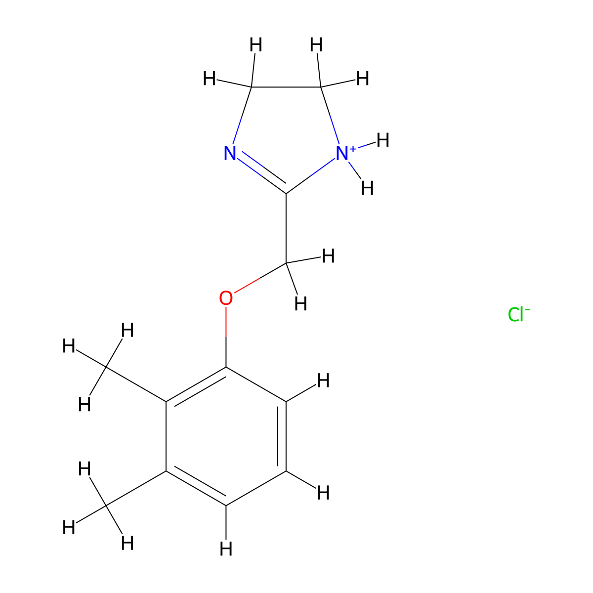 2-Imidazoline, 2-((2,3-xylyloxy)methyl)-, hydrochloride molecular structure, CAS 67400-55-9