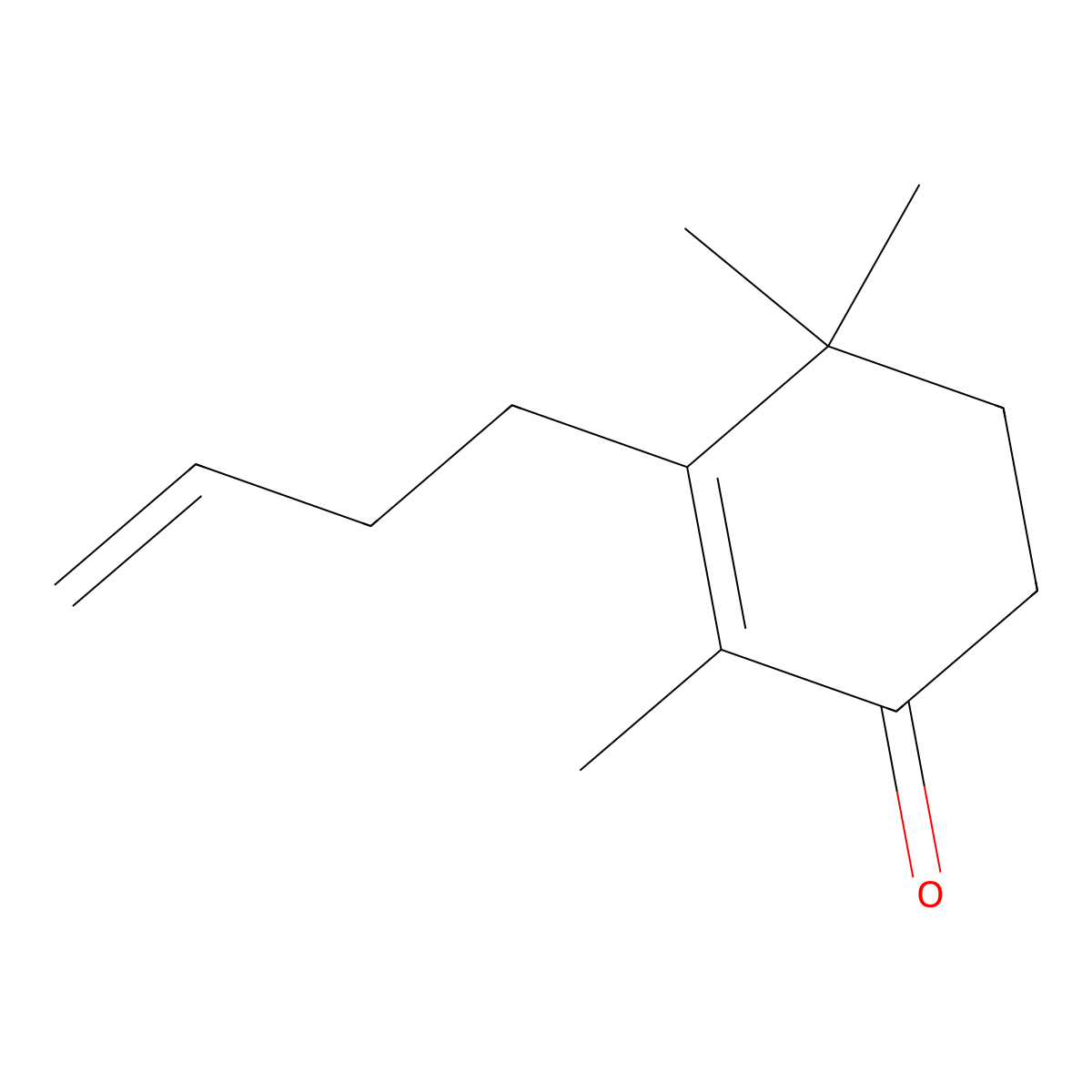 3-(3-Butenyl)-2,4,4-trimethylcyclohex-2-en-1-one molecular structure, CAS 67401-27-8