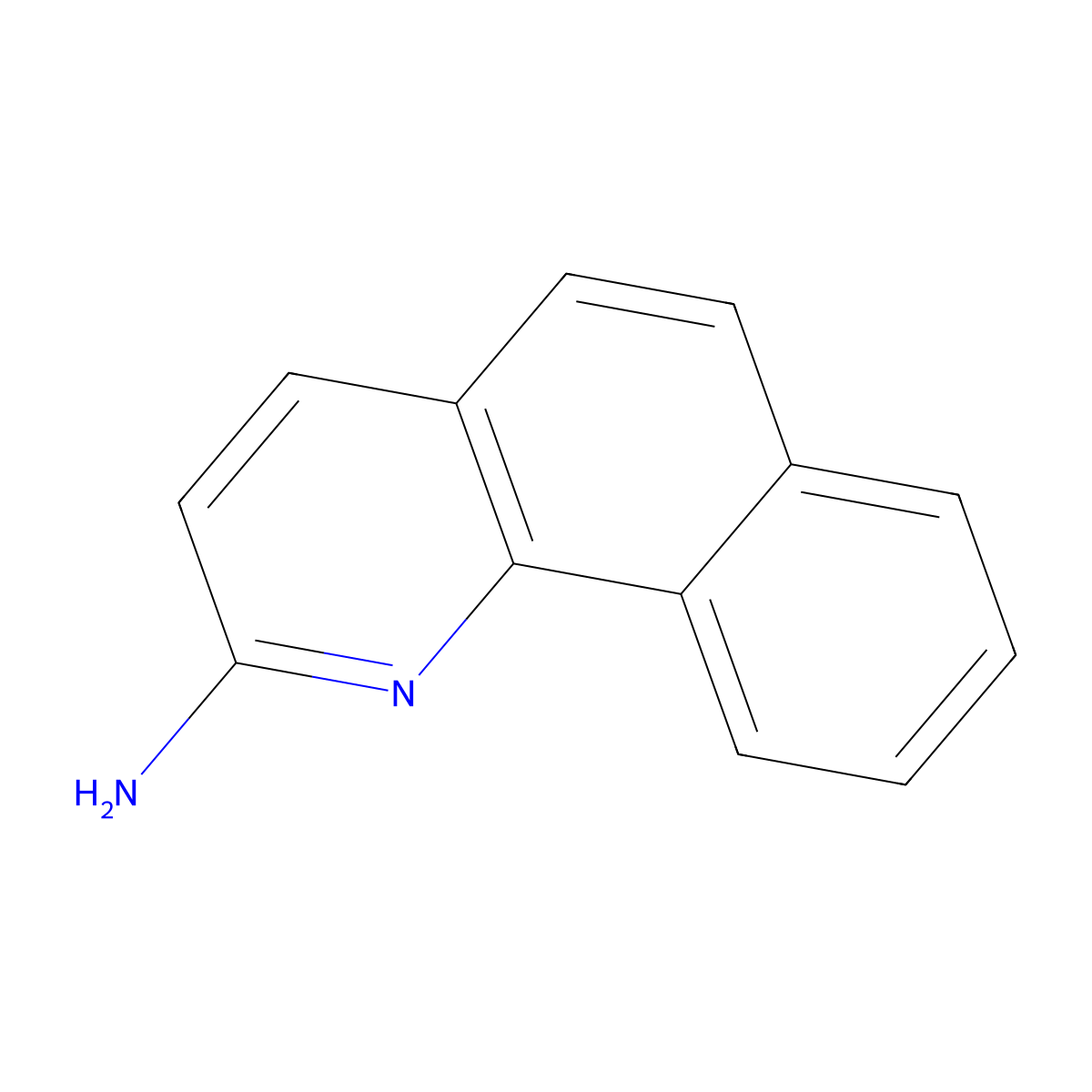 Benzo(h)quinoline, 2-amino- molecular structure, CAS 67410-22-4