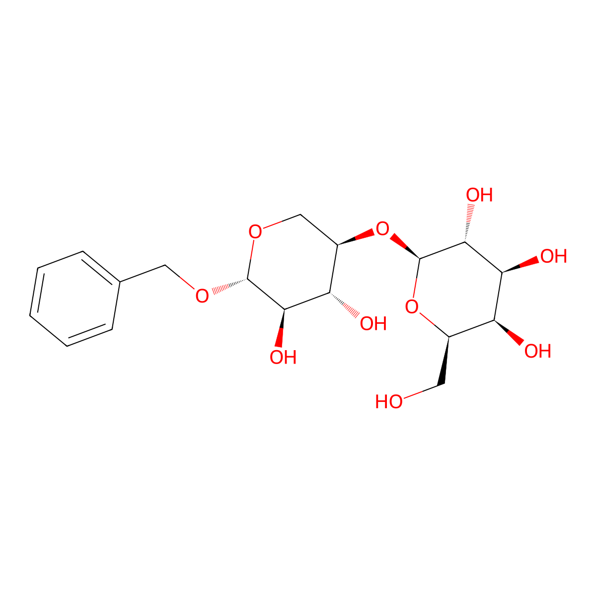 (2S,3R,4S,5r,6r)-2-(((3r,4r,5r,6r)-6-(benzyloxy)-4,5-dihydroxytetrahydro-2h-pyran-3-yl)oxy)-6-(hydroxymethyl)tetrahydro-2h-pyran-3,4,5-triol molecular structure, CAS 67412-74-2