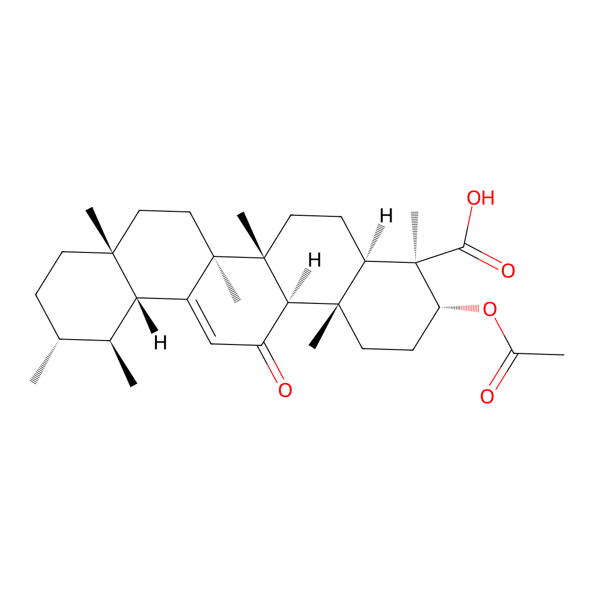 Acetyl-11-Keto-Beta-Boswellic Acid molecular structure, CAS 67416-61-9