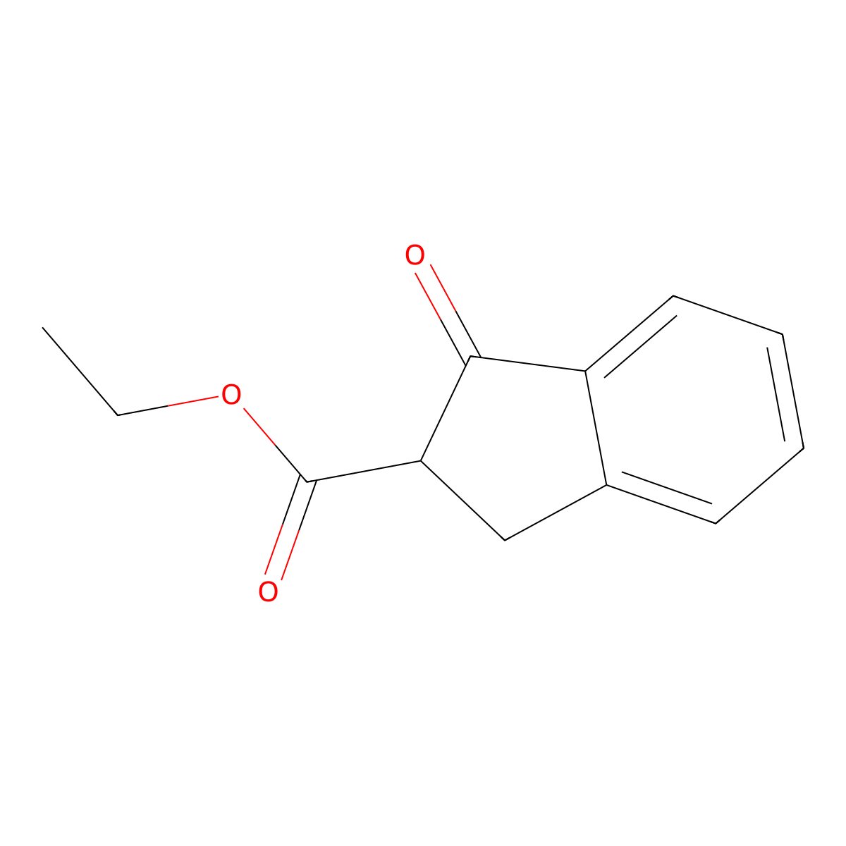 ethyl 1-oxo-2,3-dihydro-1H-indene-2-carboxylate molecular structure, CAS 6742-25-2