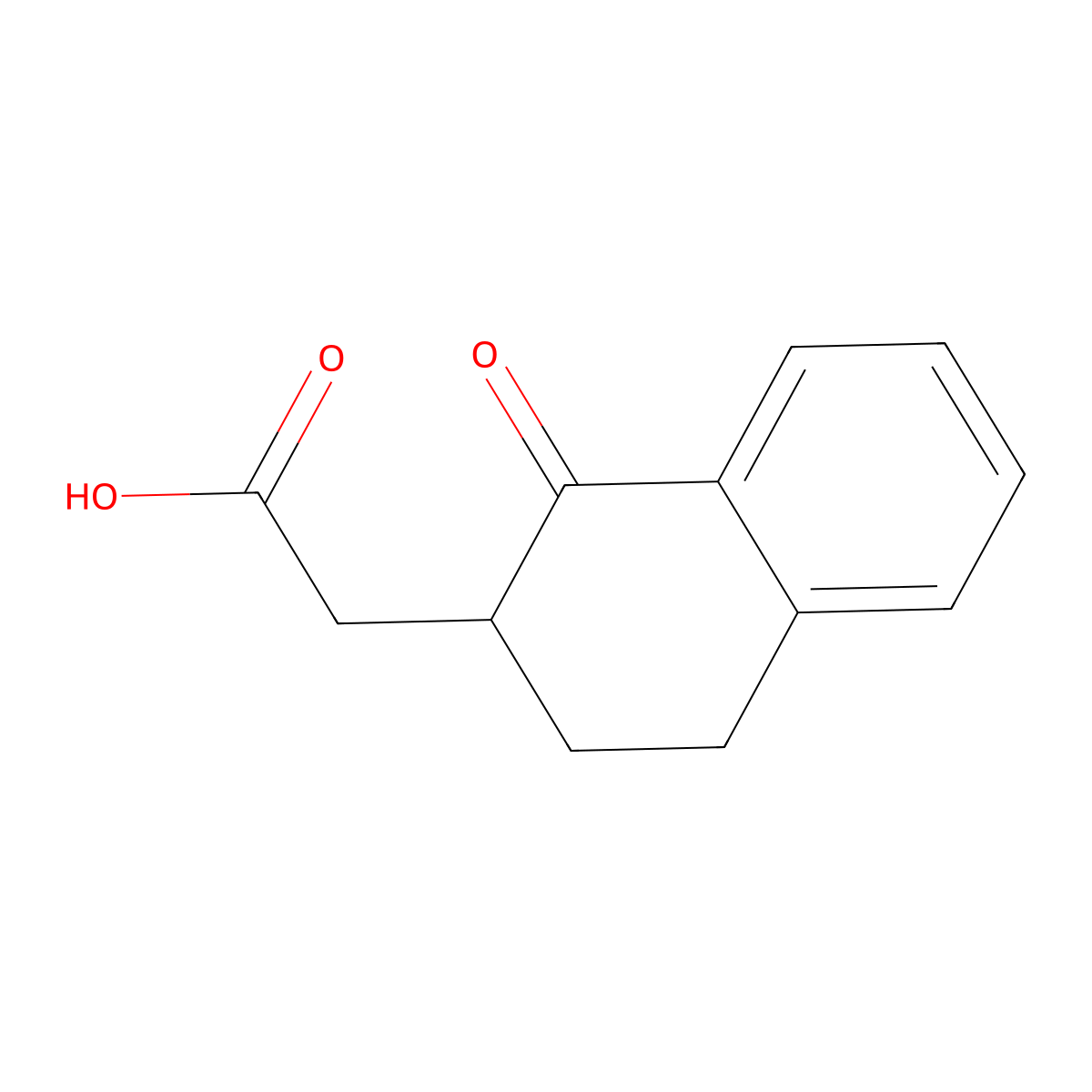 2-(1-Oxo-1,2,3,4-tetrahydronaphthalen-2-yl)acetic acid molecular structure, CAS 6742-31-0