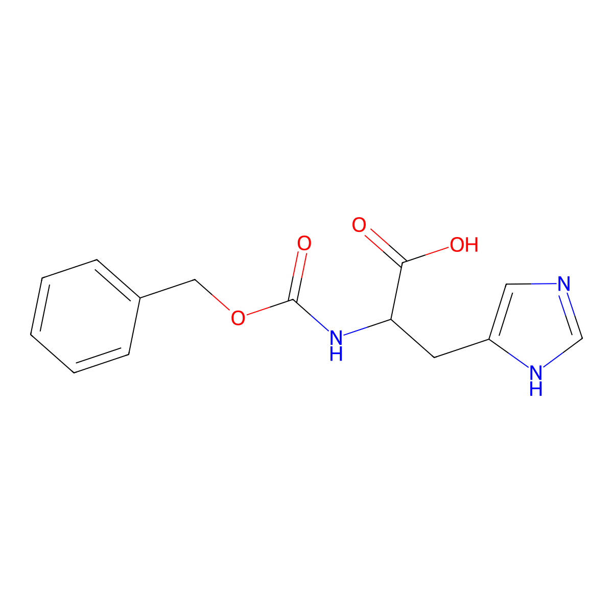 Z-D-His-OH molecular structure, CAS 67424-93-5