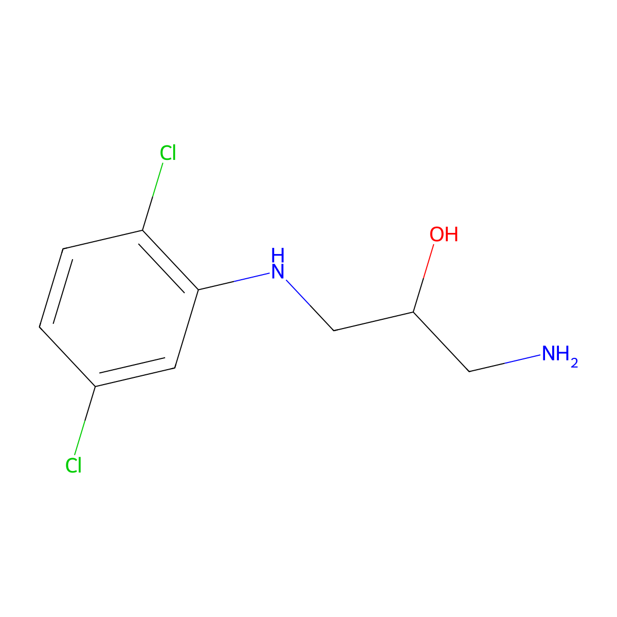 1-Amino-3-(2,5-dichloroanilino)propan-2-ol molecular structure, CAS 67427-53-6