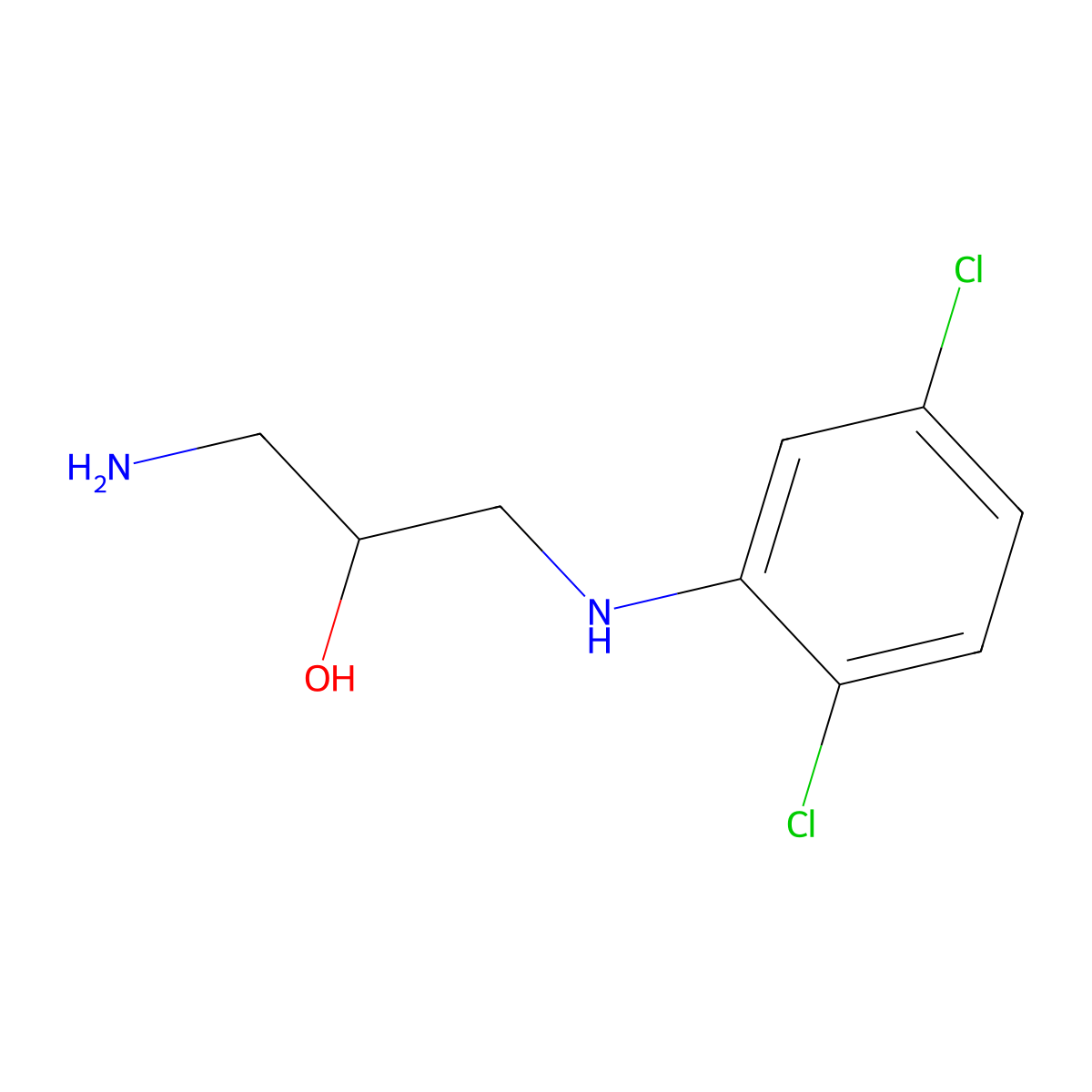 1-Amino-3-(2,5-dichloroanilino)propan-2-ol molecular structure, CAS 67427-53-6