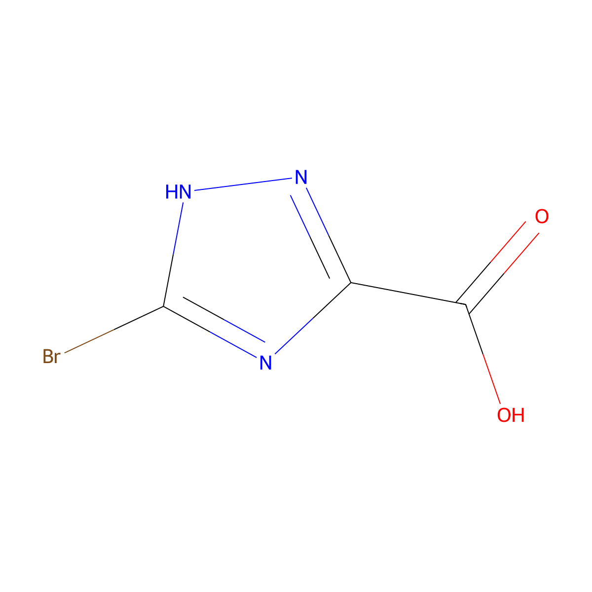 5-Bromo-1H-1,2,4-triazole-3-carboxylic acid molecular structure, CAS 674287-63-9