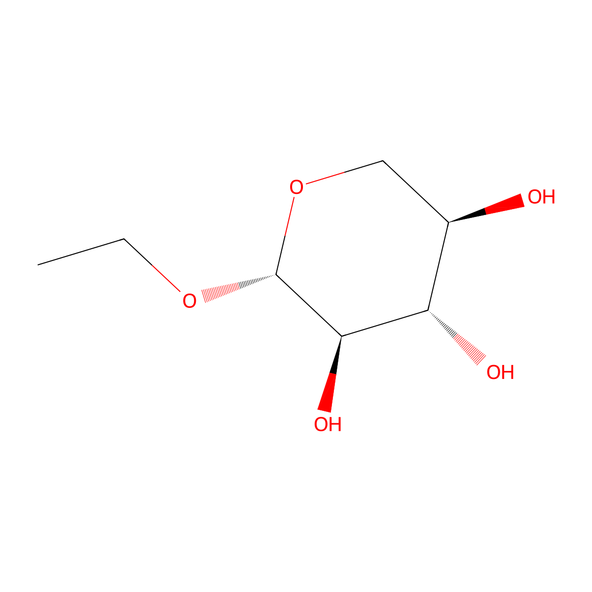 Ethyl beta-D-xylopyranoside molecular structure, CAS 6743-62-0