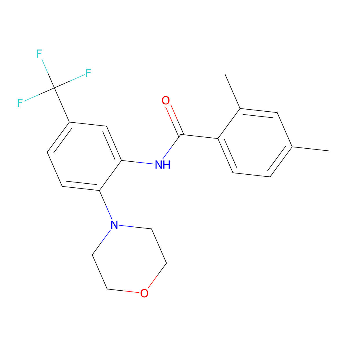 2,4-dimethyl-N-[2-morpholin-4-yl-5-(trifluoromethyl)phenyl]benzamide molecular structure, CAS 674305-64-7