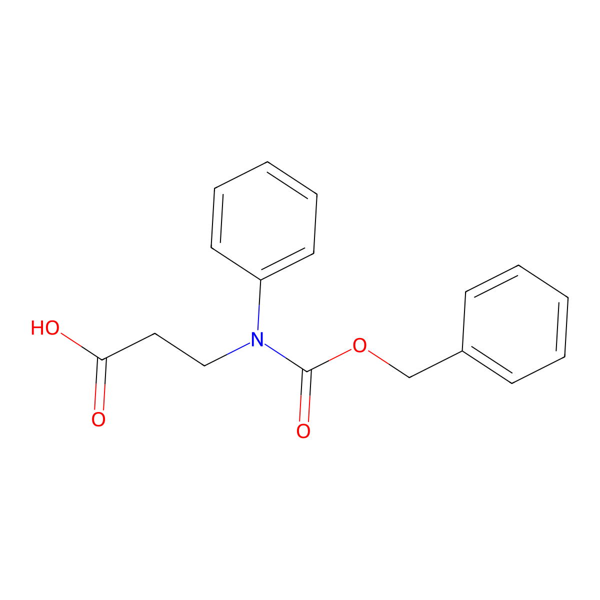 3-{[(Benzyloxy)carbonyl](phenyl)amino}propanoic acid molecular structure, CAS 674309-21-8