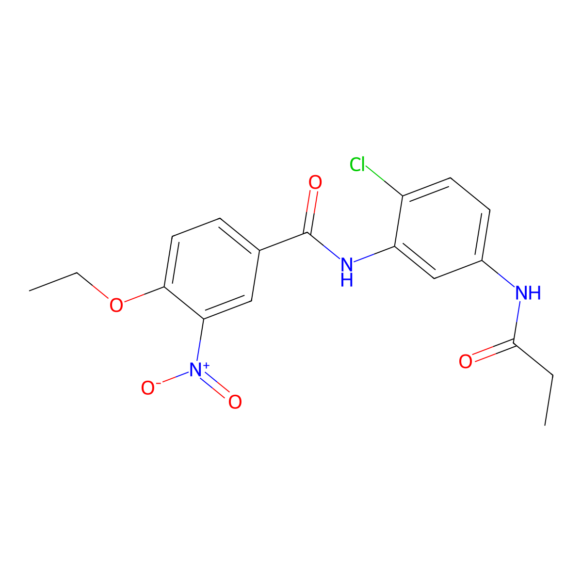 N-[2-chloro-5-(propanoylamino)phenyl]-4-ethoxy-3-nitrobenzamide molecular structure, CAS 674329-65-8