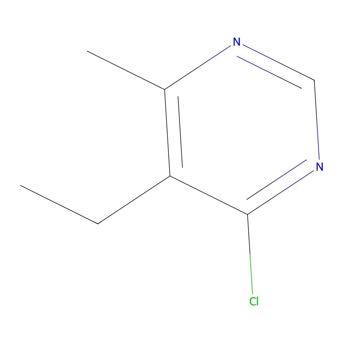 4-Chloro-5-ethyl-6-methylpyrimidine molecular structure, CAS 67434-67-7