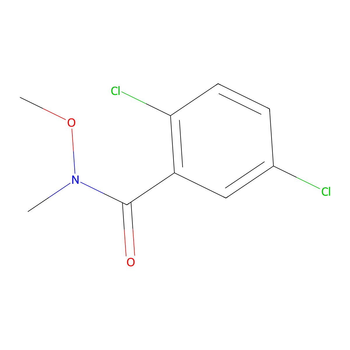 2,5-dichloro-N-methoxy-N-methylbenzamide molecular structure, CAS 674346-55-5