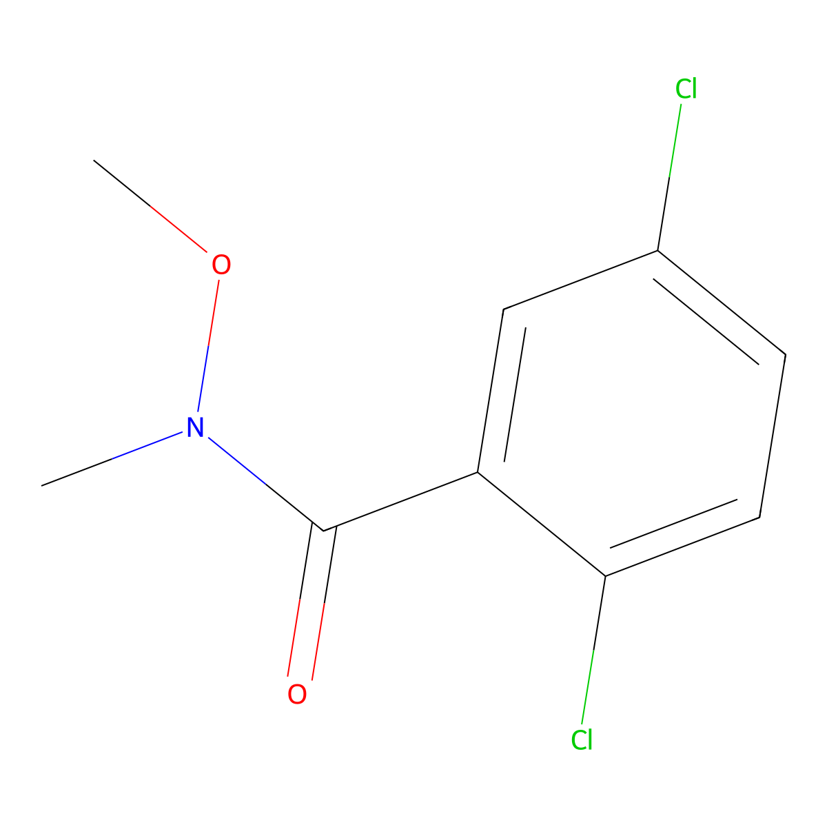 2,5-dichloro-N-methoxy-N-methylbenzamide molecular structure, CAS 674346-55-5