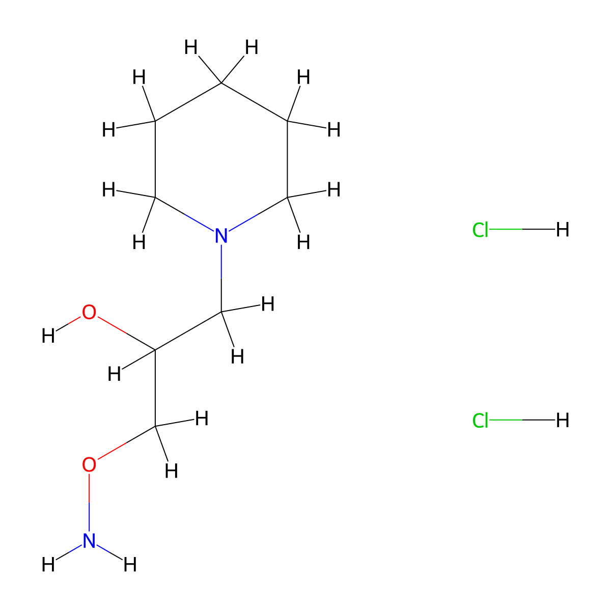 1-(Aminooxy)-3-(piperidin-1-yl)propan-2-oldihydrochloride molecular structure, CAS 67435-43-2
