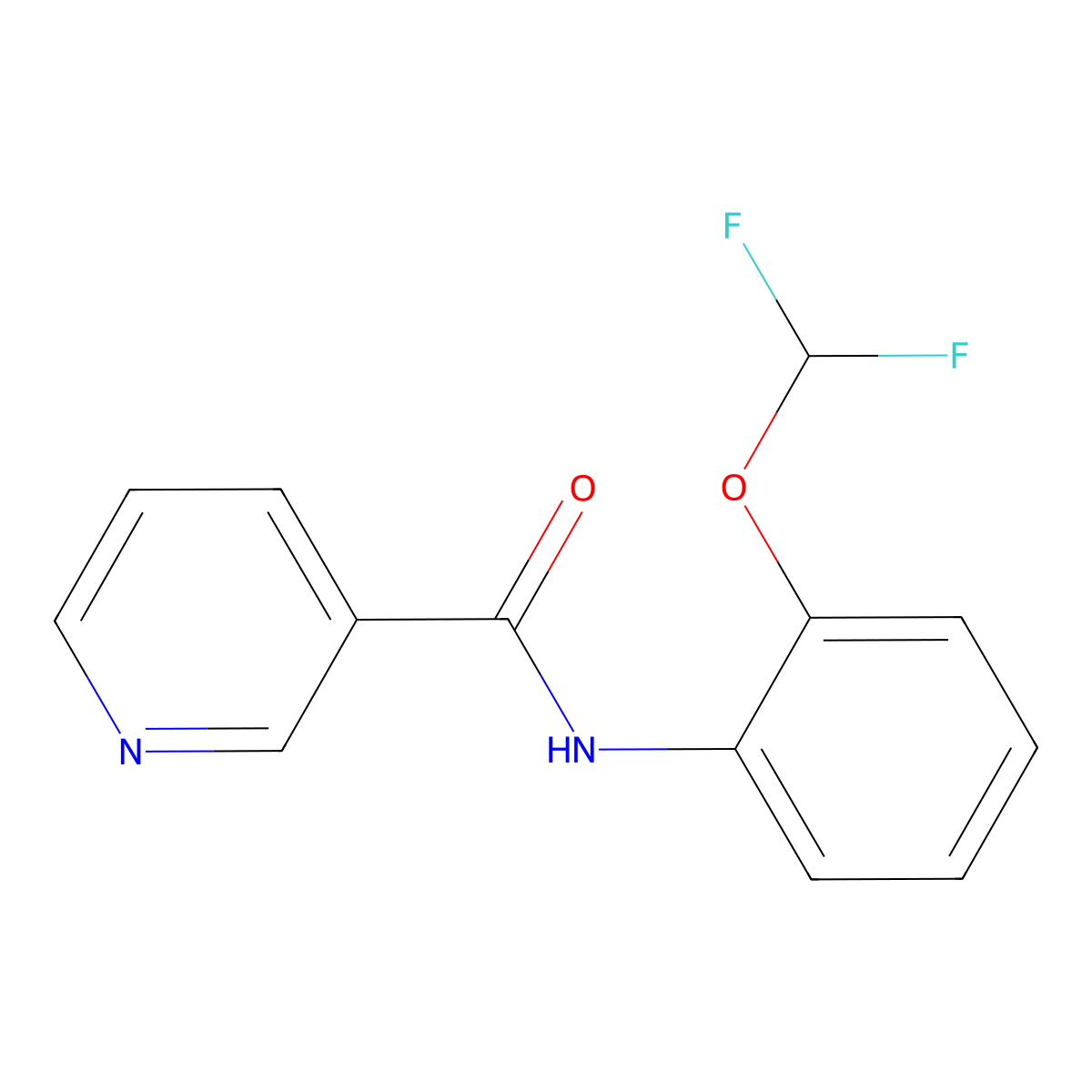N-[2-(difluoromethoxy)phenyl]pyridine-3-carboxamide molecular structure, CAS 674355-77-2