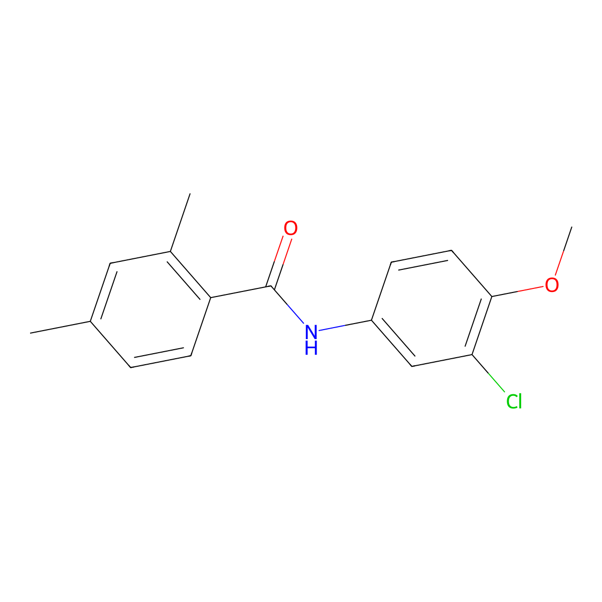 N-(3-chloro-4-methoxyphenyl)-2,4-dimethylbenzamide molecular structure, CAS 674357-06-3
