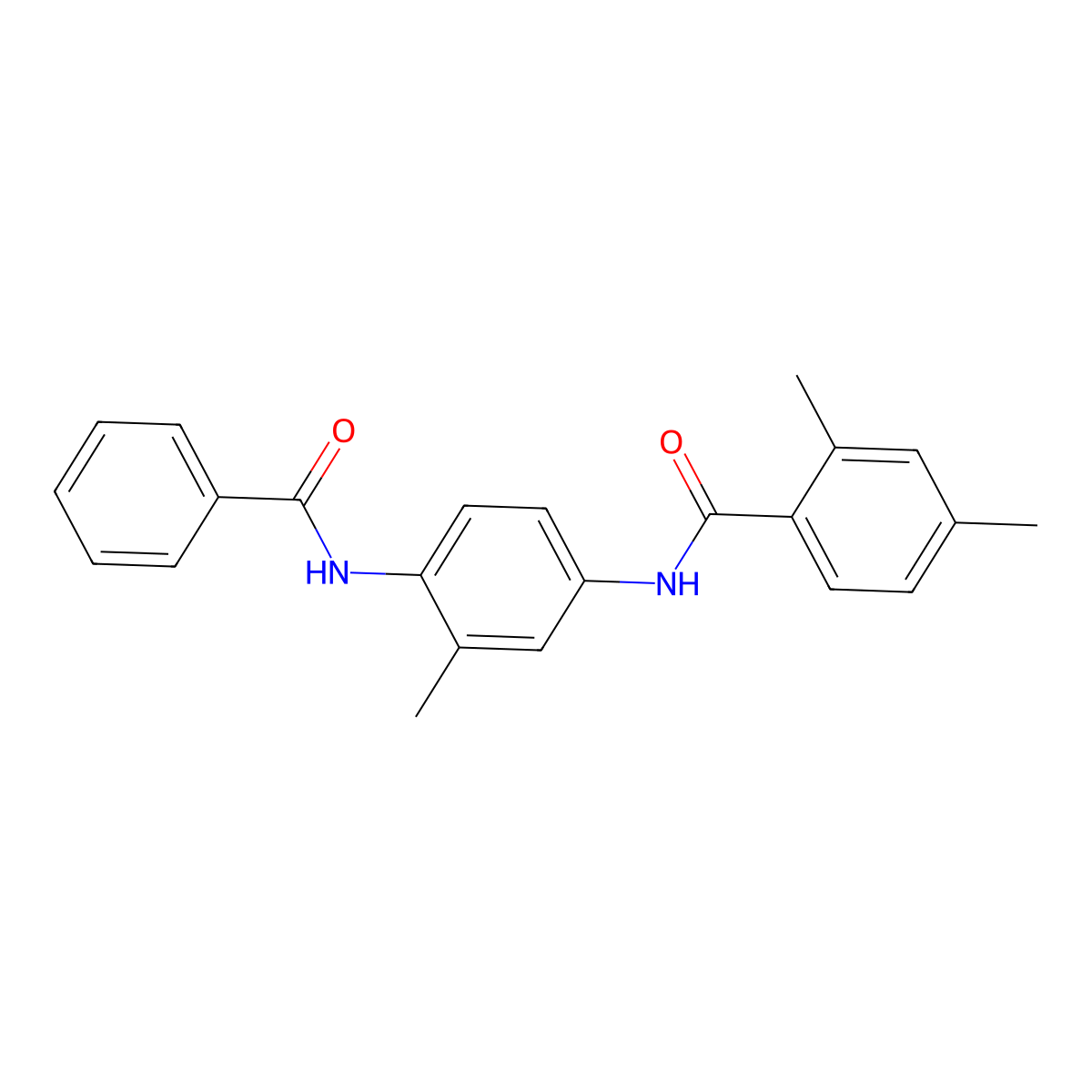N-(4-benzamido-3-methylphenyl)-2,4-dimethylbenzamide molecular structure, CAS 674357-45-0