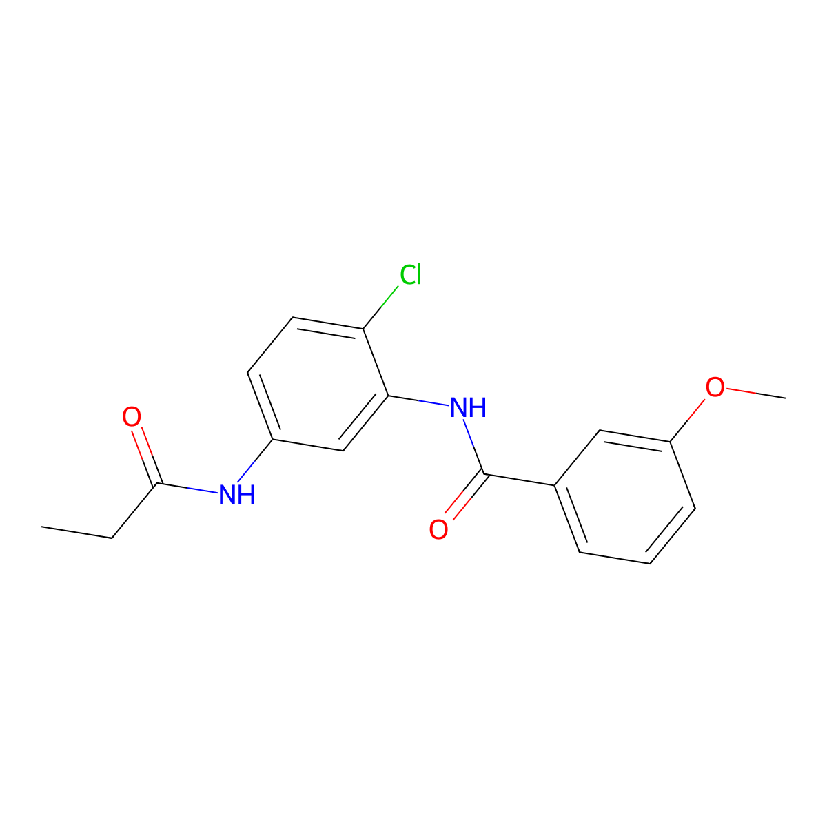 N-[2-chloro-5-(propanoylamino)phenyl]-3-methoxybenzamide molecular structure, CAS 674357-93-8