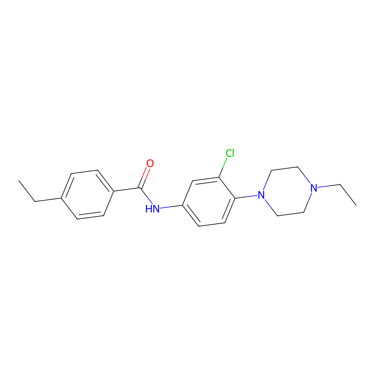 N-[3-chloro-4-(4-ethylpiperazin-1-yl)phenyl]-4-ethylbenzamide molecular structure, CAS 674359-58-1