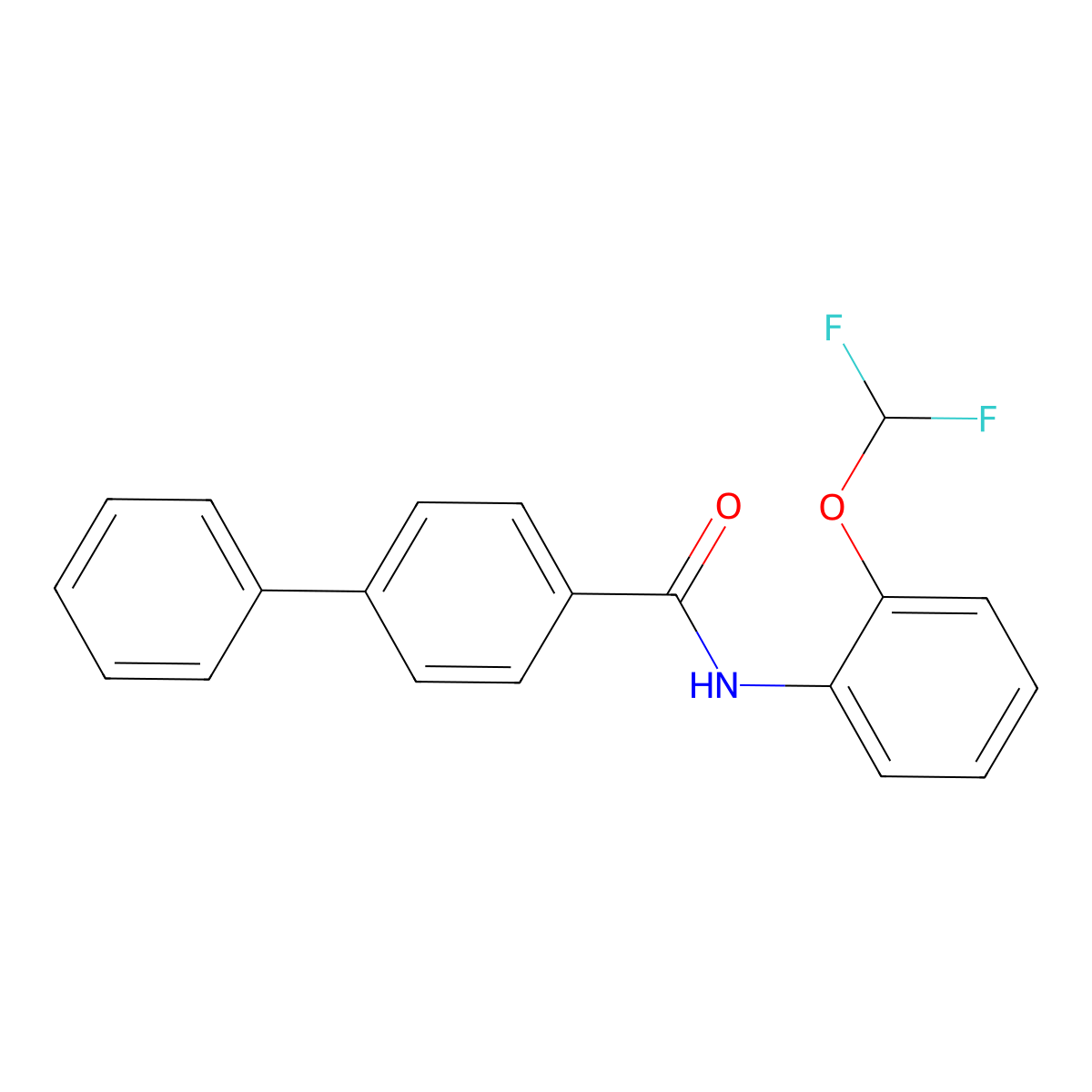 N-[2-(difluoromethoxy)phenyl]-4-phenylbenzamide molecular structure, CAS 674365-40-3
