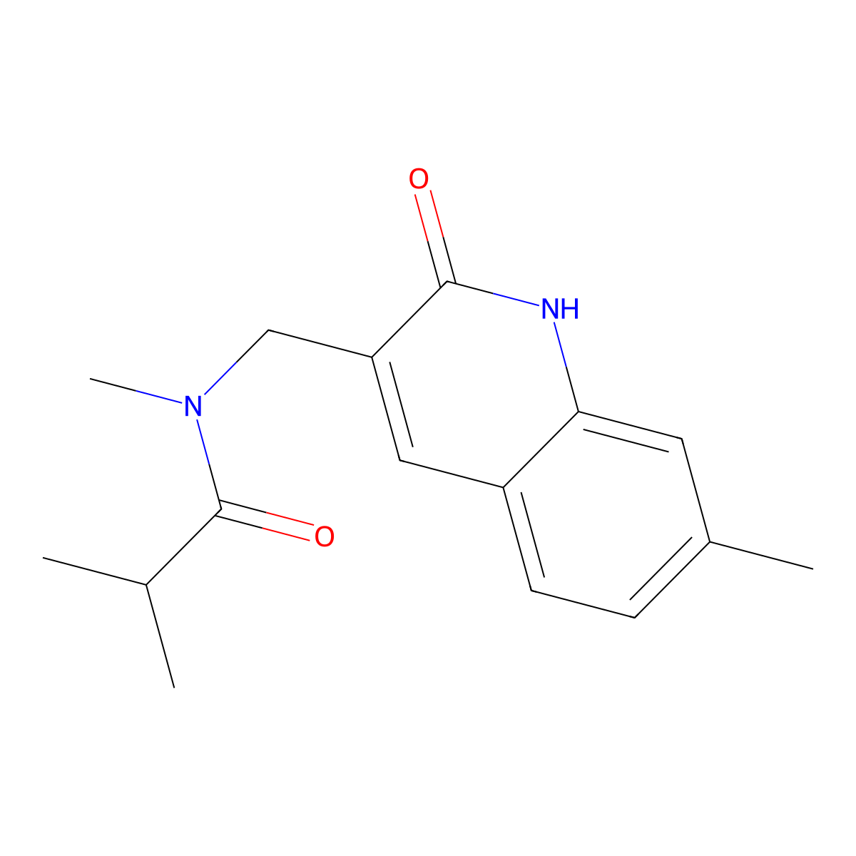 N,2-dimethyl-N-[(7-methyl-2-oxo-1H-quinolin-3-yl)methyl]propanamide molecular structure, CAS 674366-17-7