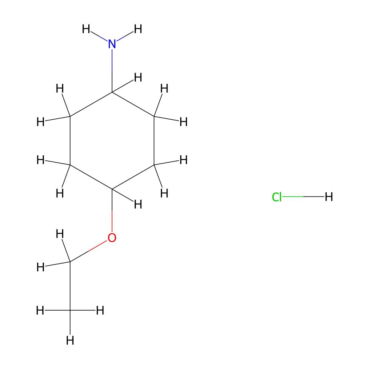 trans-4-Ethoxycyclohexanamine hydrochloride molecular structure, CAS 674367-29-4
