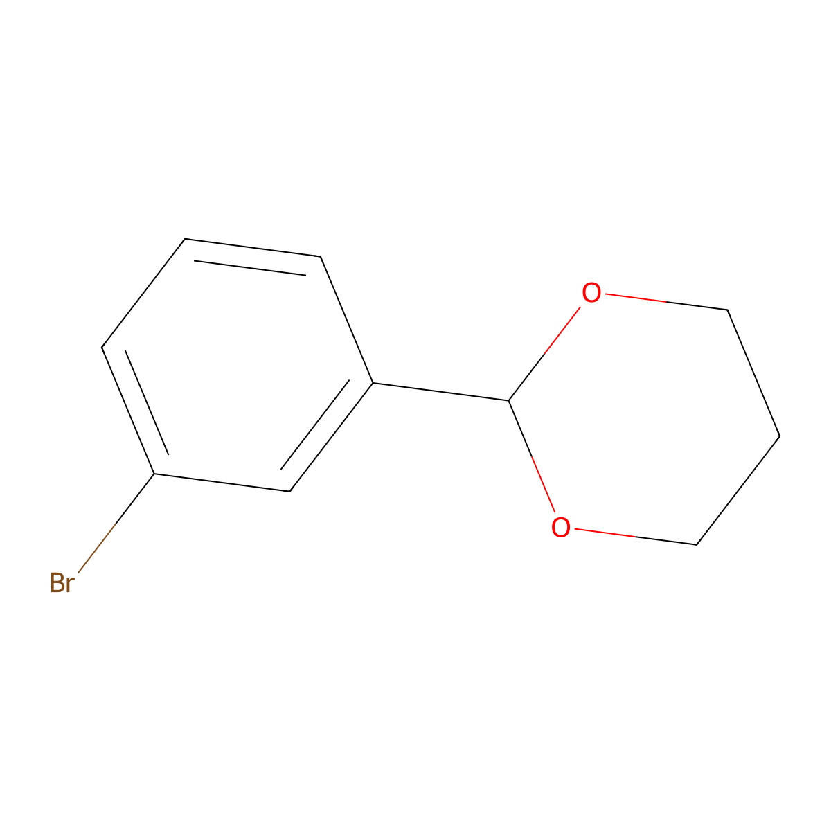 2-(3-Bromophenyl)-1,3-dioxane molecular structure, CAS 67437-93-8