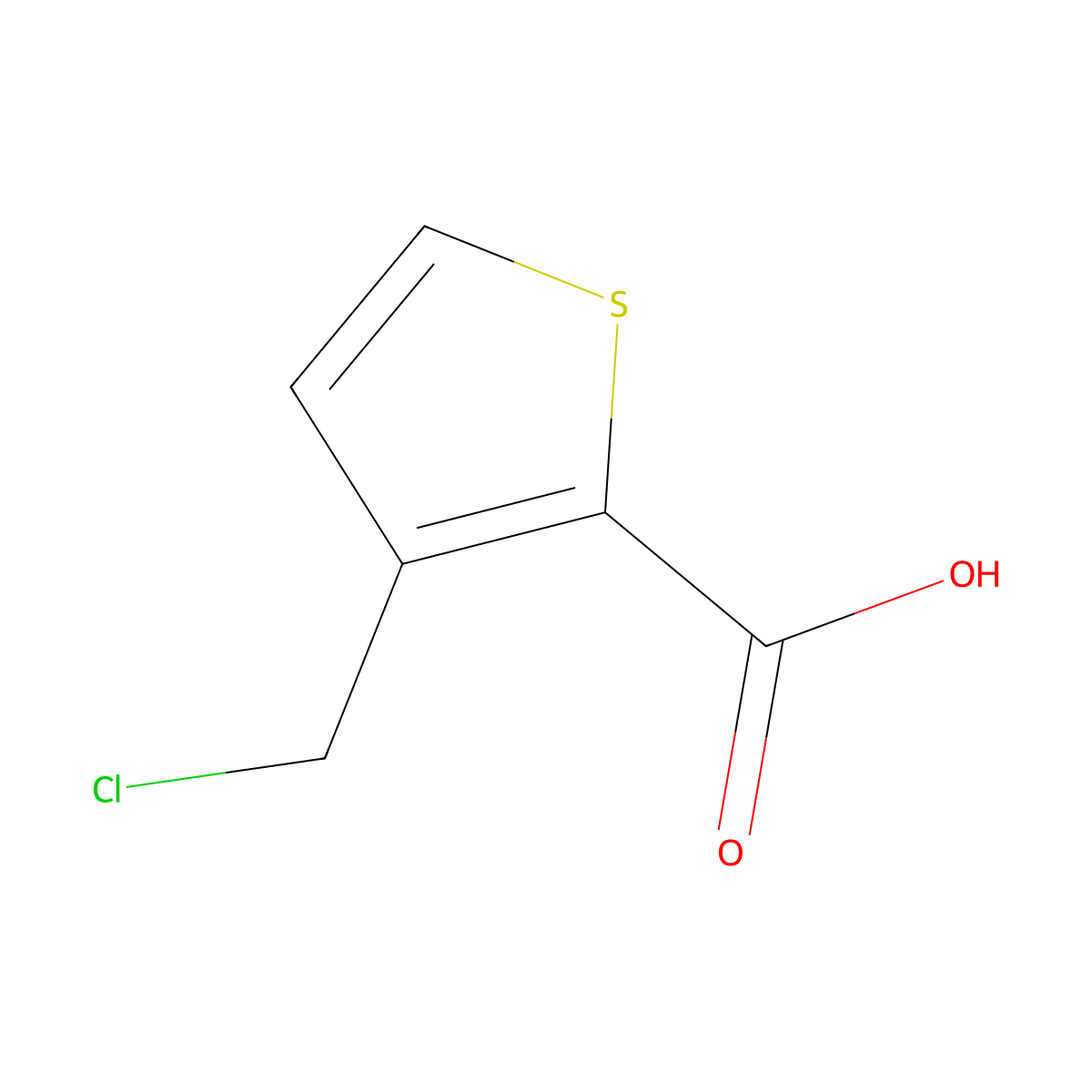 3-(Chloromethyl)thiophene-2-carboxylic acid molecular structure, CAS 67443-46-3