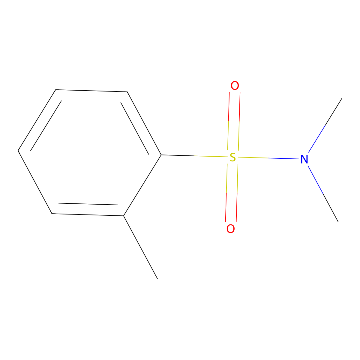 N,N,2-trimethylbenzenesulfonamide molecular structure, CAS 67448-06-0