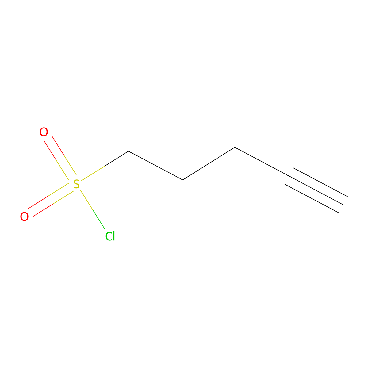 Pent-4-yne-1-sulfonyl chloride molecular structure, CAS 67448-64-0
