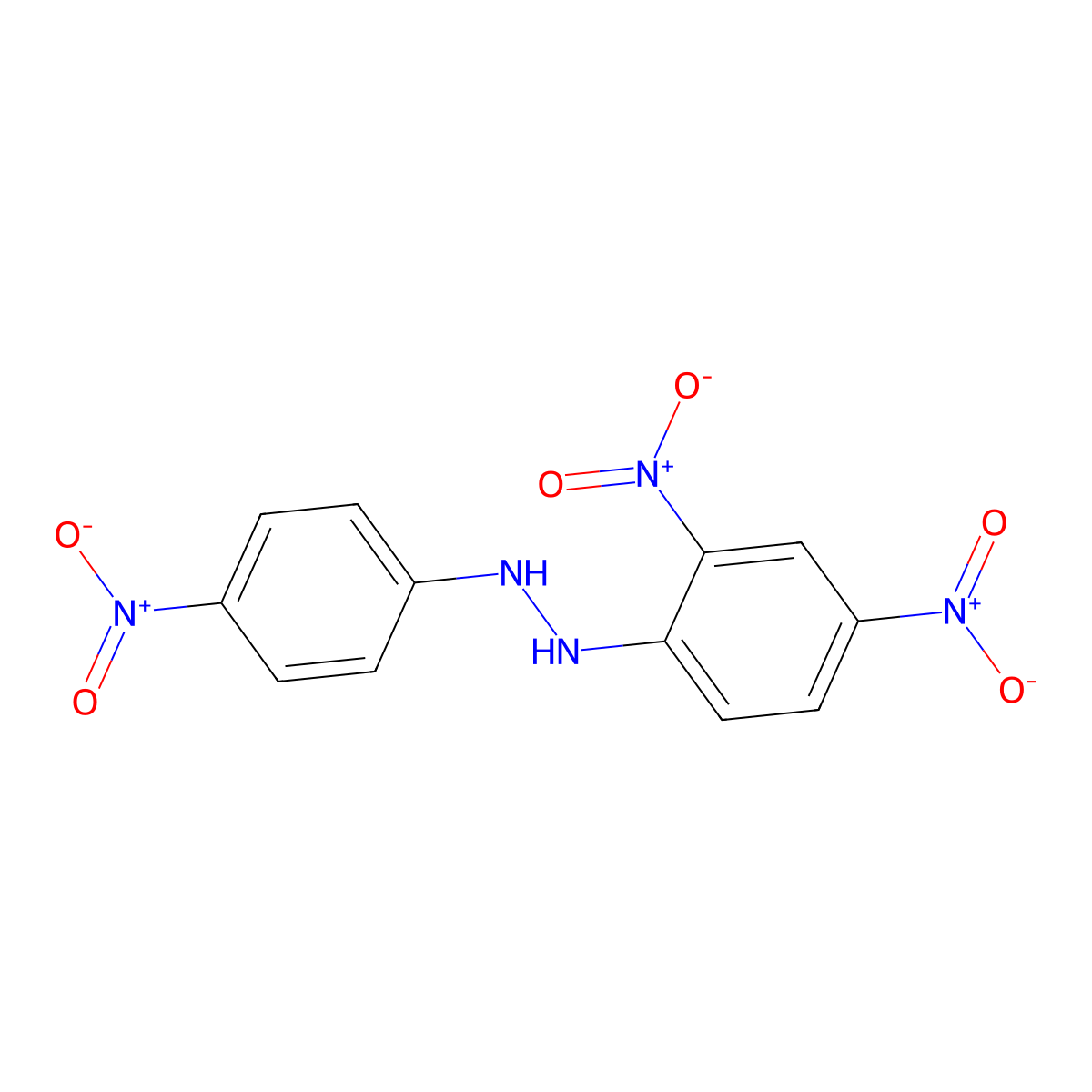 1-(2,4-Dinitrophenyl)-2-(4-nitrophenyl)hydrazine molecular structure, CAS 67449-74-5
