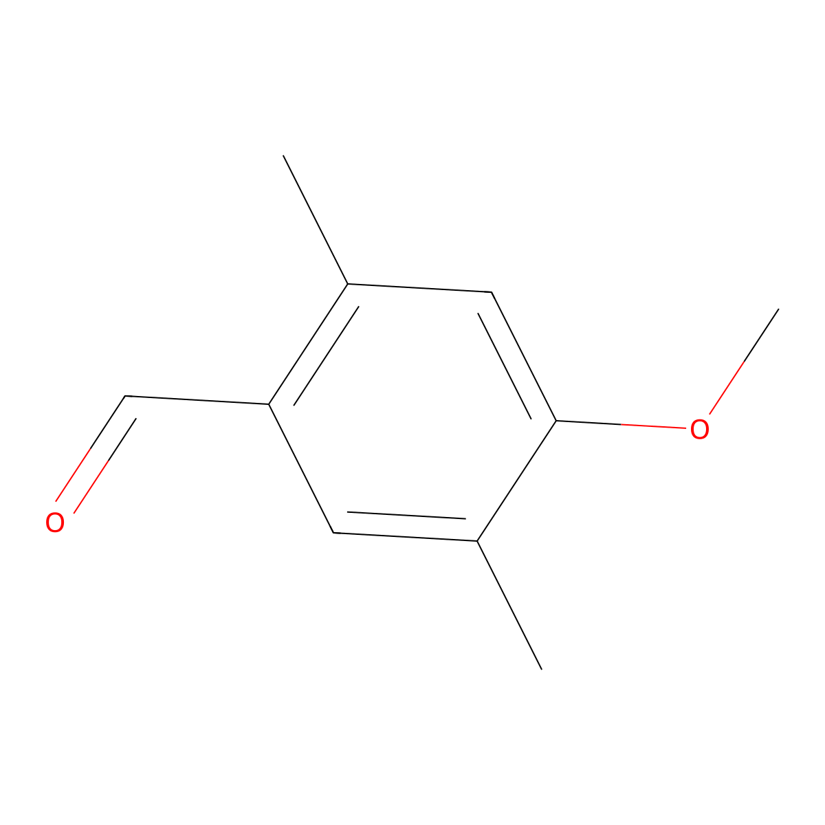 4-Methoxy-2,5-dimethylbenzaldehyde molecular structure, CAS 6745-75-1