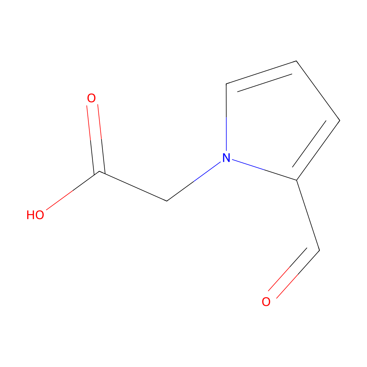 (2-Formyl-1H-pyrrol-1-yl)acetic acid molecular structure, CAS 67451-42-7