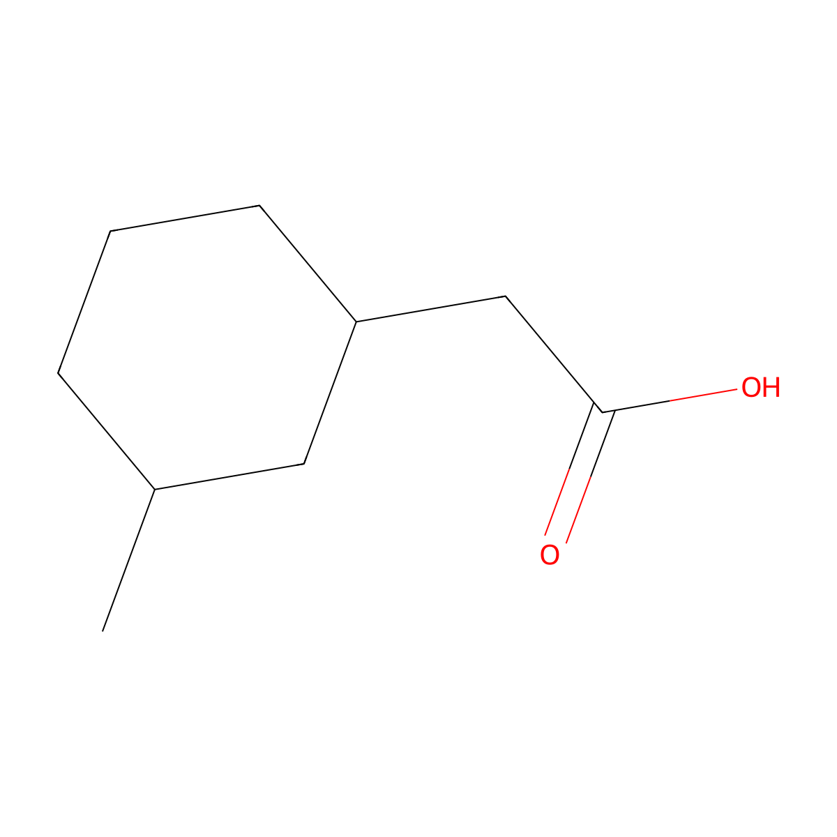 2-(3-Methylcyclohexyl)acetic acid molecular structure, CAS 67451-76-7