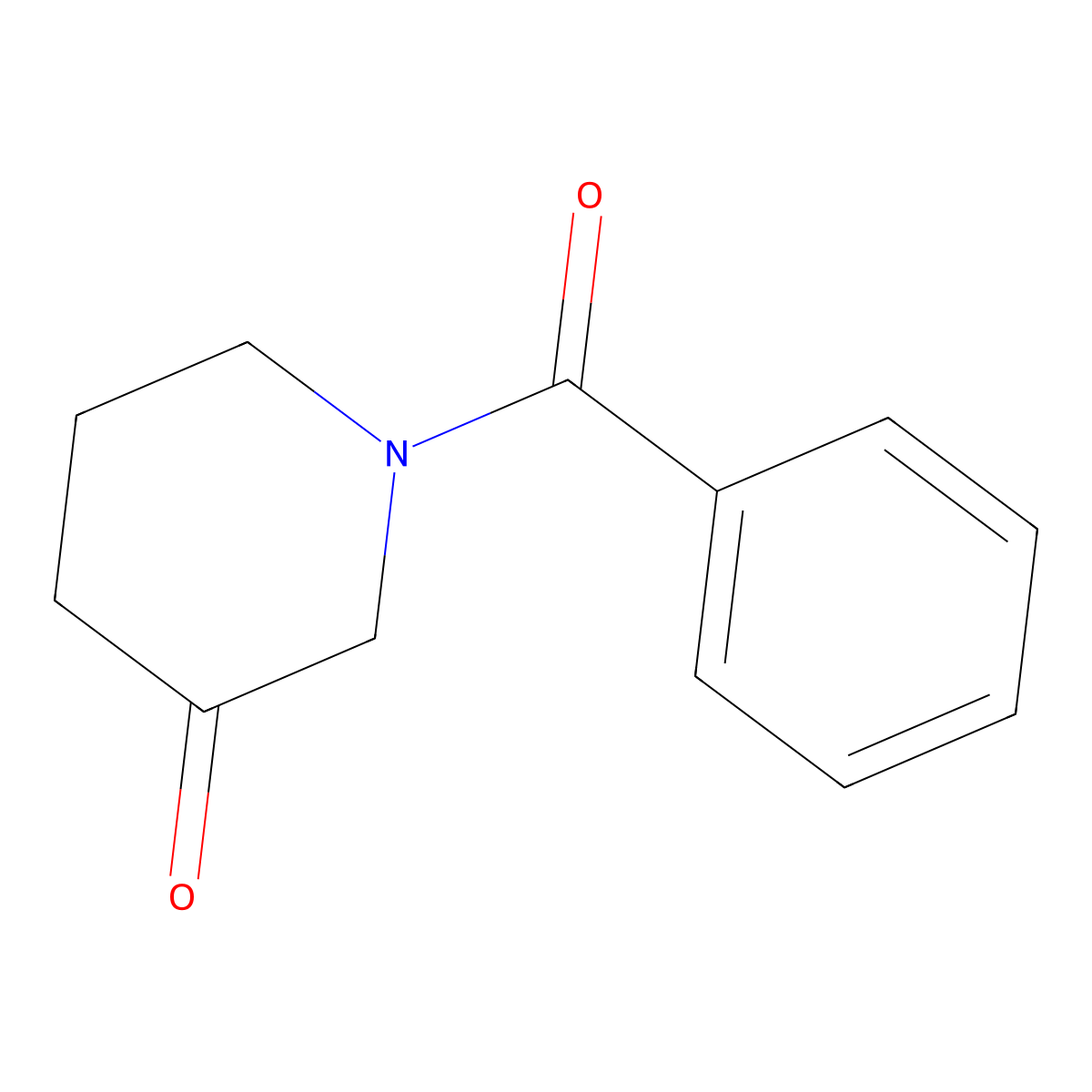 1-Benzoylpiperidin-3-one molecular structure, CAS 67452-85-1
