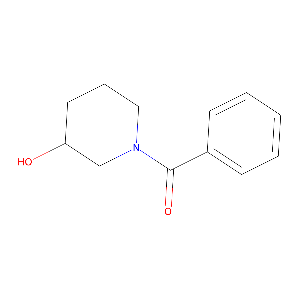 (3-Hydroxy-1-piperidinyl)phenylmethanone molecular structure, CAS 67452-86-2