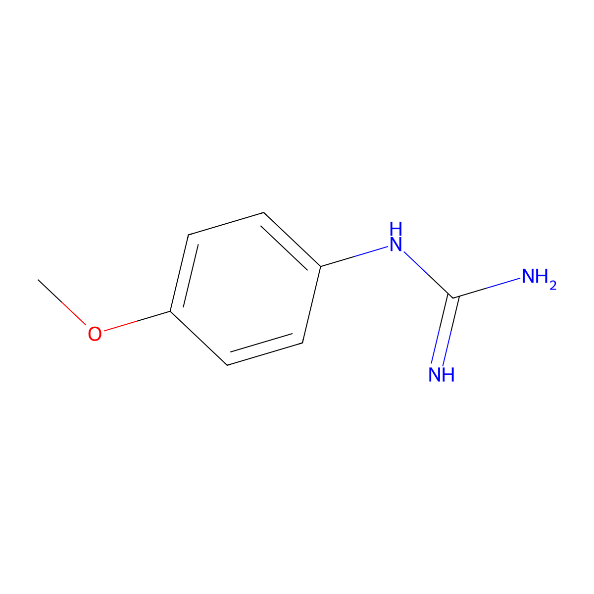 2-(4-Methoxyphenyl)guanidine molecular structure, CAS 67453-80-9