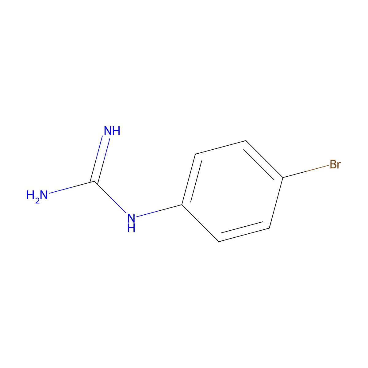 1-(4-Bromophenyl)guanidine molecular structure, CAS 67453-81-0