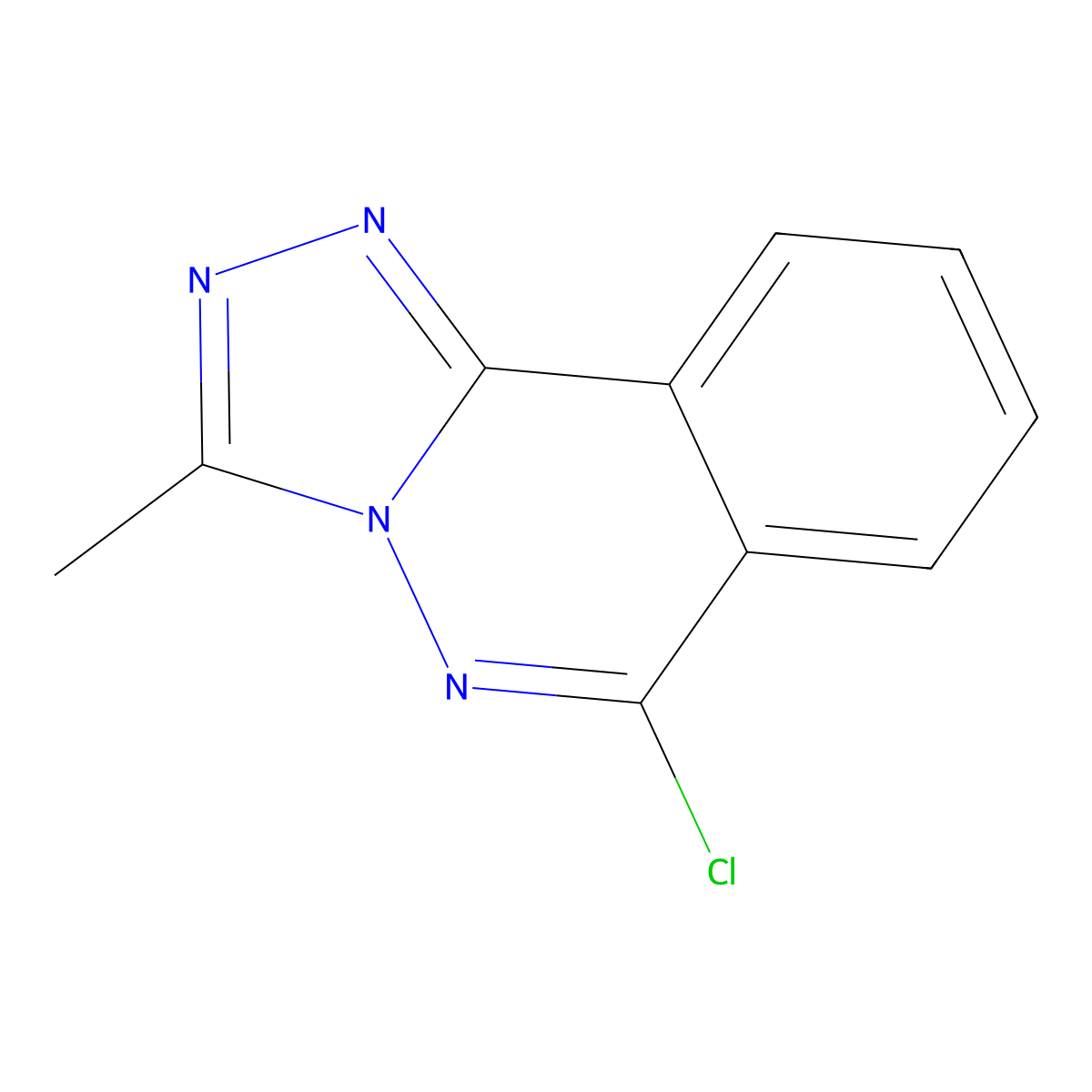 6-Chloro-3-methyl-[1,2,4]triazolo[3,4-a]phthalazine molecular structure, CAS 67458-38-2