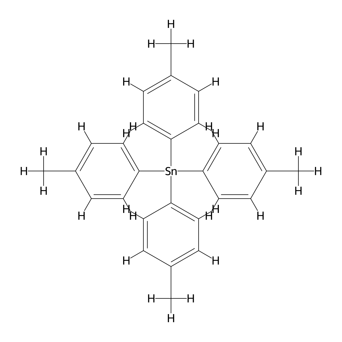 Tetra-p-tolyltin molecular structure, CAS 6746-22-1