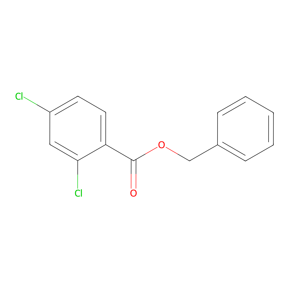 Benzoic acid, 2,4-dichloro-, phenylmethyl ester molecular structure, CAS 67460-11-1